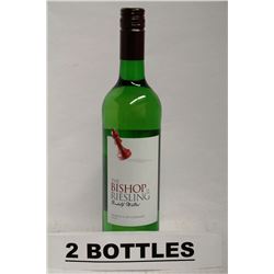 2 BOTTLES OF THE BISHOP RIESLING WHITE WINE