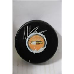 MATT BELESKEY SIGNED ANAHEIM DUCKS PUCK