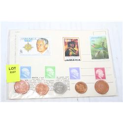JAMAICA COIN AND STAMP SET