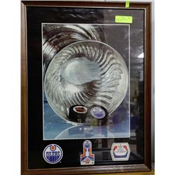OILERS 10TH ANNIVERSARY FRAMED POSTER
