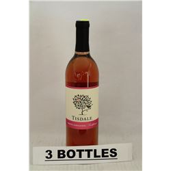 3 BOTTLES OF TISDALE WHITE ZINFANDEL ROSE WINE
