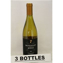 3 BOTTLES OF DOMINANT SEVEN 2012 CHARDONNAY