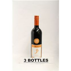 3 BOTTLES OF BAREFOOT SHIRAZ RED WINE