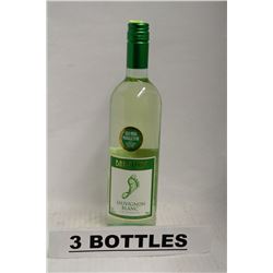 3 BOTTLES OF BAREFOOT  SAUVIGNON BLANC WHITE WINE