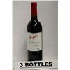 Image 1 : 3 BOTTLES OF PENFOLDS SHIRAZ 2012 RED WINE
