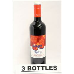 3 BOTTLES OF FLIPFLOP 2011 CABERNET SAUVIGNON