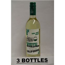 3 BOTTLES OF WHITE EVOLUTION CALIFORNIA COOL CRISP
