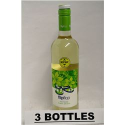 3 BOTTLES OF FLIPFLOP PINOT GRIGIO WHITE WINE