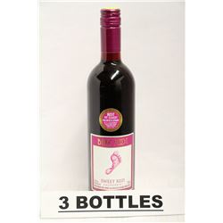 2 BOTTLES OF BAREFOOT SWEET RED CALIFORNIA RED