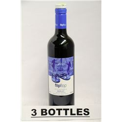 2 BOTTLES OF FLIPFLOP 2010 CALIFORNIA MERLOT