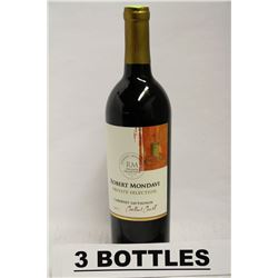 3 BOTTLES OF ROBERT MONDAVI CABERNET SAUVIGNON