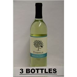 3 BOTTLES OF TISDALE MOSCATO CALIFORNIA WHITE WINE