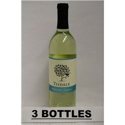 3 BOTTLES OF TISDALE MOSCATO CALIFORNIA WHITE WINE