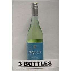 3 BOTTLES OF MATUA 2014 SAUVIGNON BLANC WHITE WINE