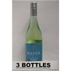 3 BOTTLES OF MATUA 2014 SAUVIGNON BLANC WHITE WINE