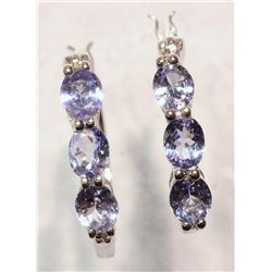 Sterling Silver Tanzanite Earrings
