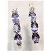 Image 1 : Sterling Silver Tanzanite Earrings