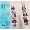 Image 2 : Sterling Silver Tanzanite Earrings