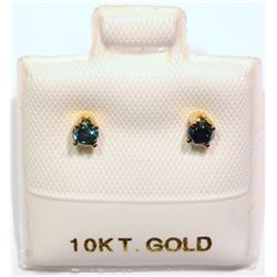 10K Gold Black Diamond (0.19ct) Earrings