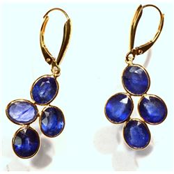 14K Gold Sapphire (17ct) Earrings