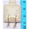 Image 2 : 14K Gold Diamond (0.20ct) Earrings