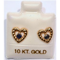 10K Gold Sapphire Earrings