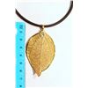 Image 3 : 14K Gold Plated Leaf Pendant