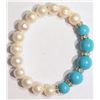 Image 2 : Freshwater Pearl & Reconstituted Turquoise