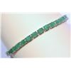 Image 1 : Sterling Silver Emerald (8.0ct) Tennis Bracelet