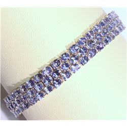 Sterling Silver Tanzanite (8.70ct) Bracelet