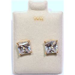14K Gold Cubic Zirconia Earrings