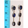 Image 2 : 14K Gold Enhaced Sapphire (3.6ct) Earrings