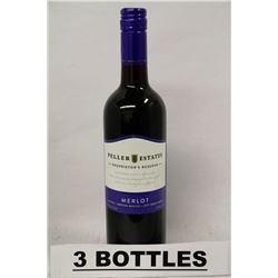 3 BOTTLES OF PELLER ESTAES MERLOT RED WINE