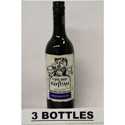 3 BOTTLES OF WINE MEN OF GOTHAM SHIRAZ-GRENACHE