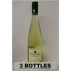 3 BOTTLES OF DEINHARD RIESLING WHITE WINE