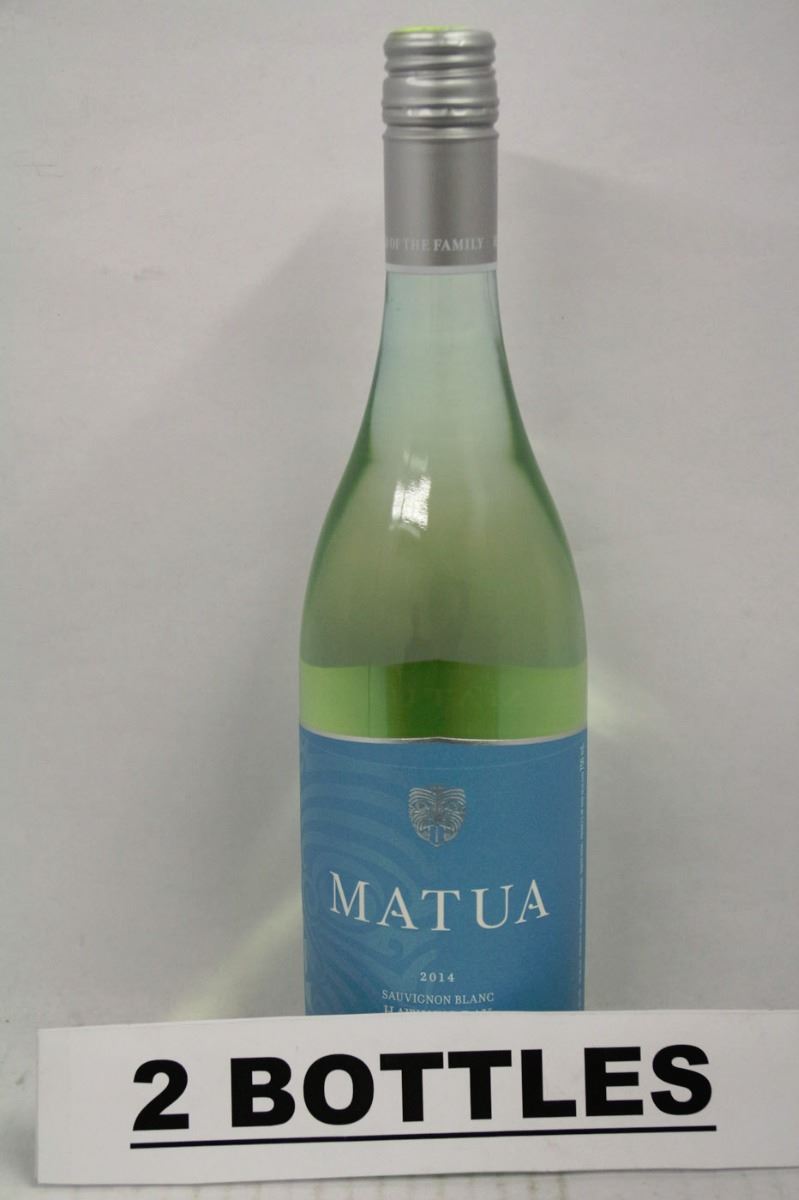 2 BOTTLES OF MATUA 2014 SAUVIGNON BLANC WHITE WINE