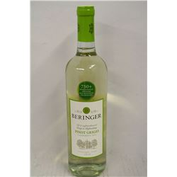750ML BOTTLE OF BERINGER PINOT GRIGIO 2014 WHITE