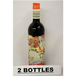 2 BOTTLES OF BEAR FLAG CALIFORNIA SMOOTH RED WINE