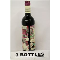 3 BOTTLES OF BEAR FLAG DARK RED WINE BLEND