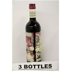 3 BOTTLES OF BEAR FLAG DARK RED WINE BLEND