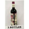 Image 1 : 3 BOTTLES OF BEAR FLAG DARK RED WINE BLEND