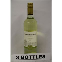 3 BOTTLES OF WOODBRIDGE SAUVIGNON BLANC 2013