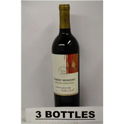 3 BOTTLES OF ROBERT MONDAVI COASTAL CRUSH RED WINE