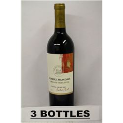3 BOTTLES OF ROBERT MONDAVI COASTAL CRUSH RED WINE