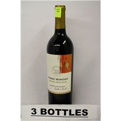 3 BOTTLES OF ROBERT MONDAVI CABERNET SAUVIGNON