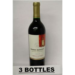 3 BOTTLES OF ROBERT MONDAVI CABERNET SAUVIGNON