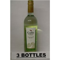 3 BOTTLES OF GALLO FAMILY SAUVIGNON BLANC 2013