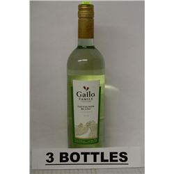 3 BOTTLES OF GALLO FAMILY SAUVIGNON BLANC 2013