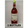 Image 1 : 3 BOTTLES OF WOODBRIDGE WHITE ZINFANDEL ROSE WINE