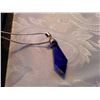 Image 1 : HAND SET MID BLUE SWAROVSKI CRYSTAL PENDANT